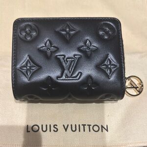 Louis Vuitton Black Embossed Leather Wallet